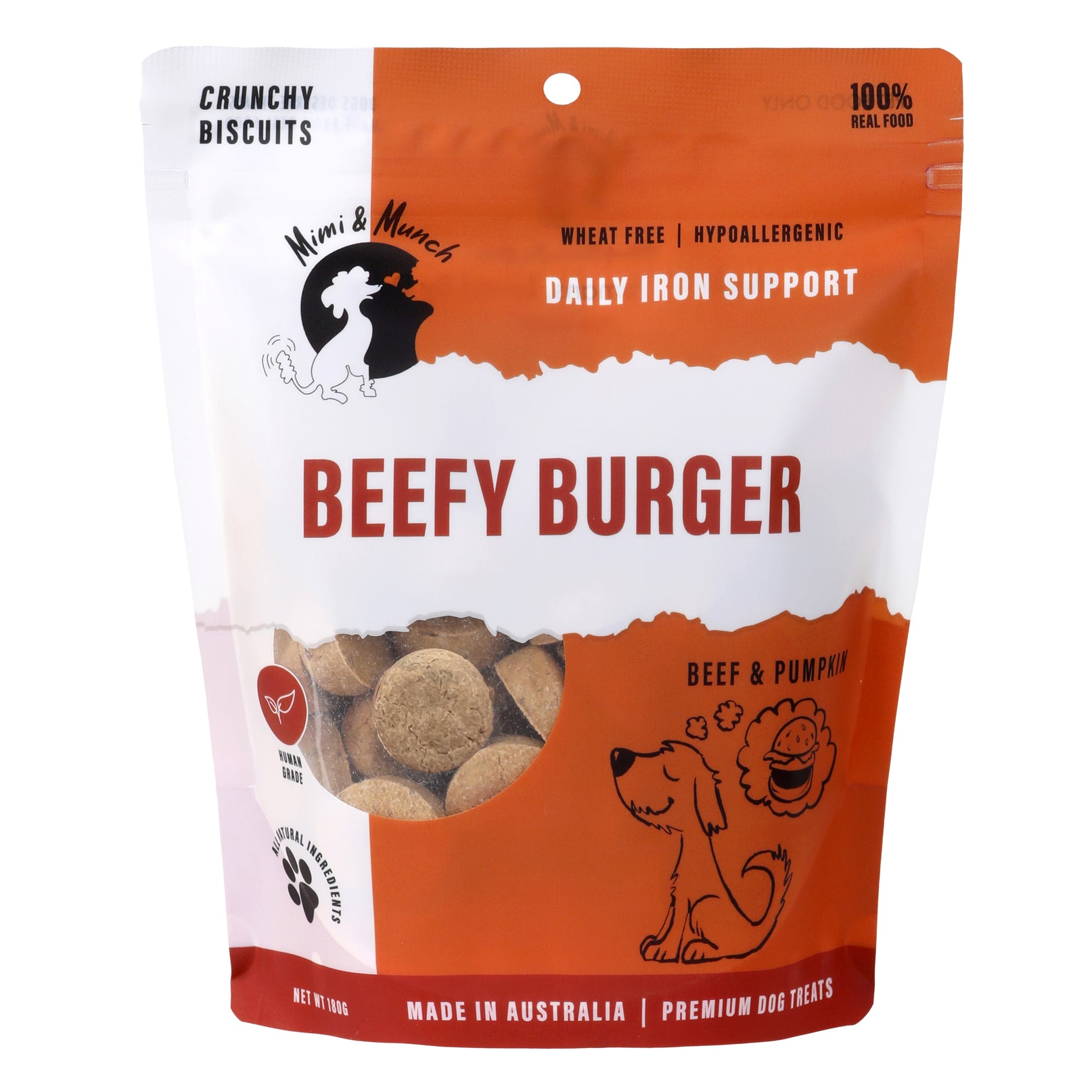 Beefy Burger Natural Dog Treats