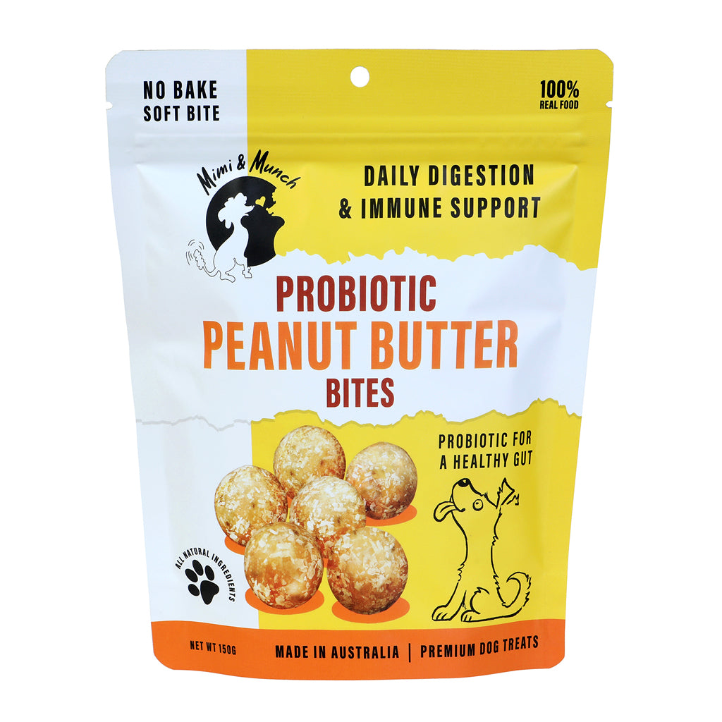 Probiotic Peanut Butter Bites Natural Dog Treats - Mimi & Munch AU - Peanut Butter Bites