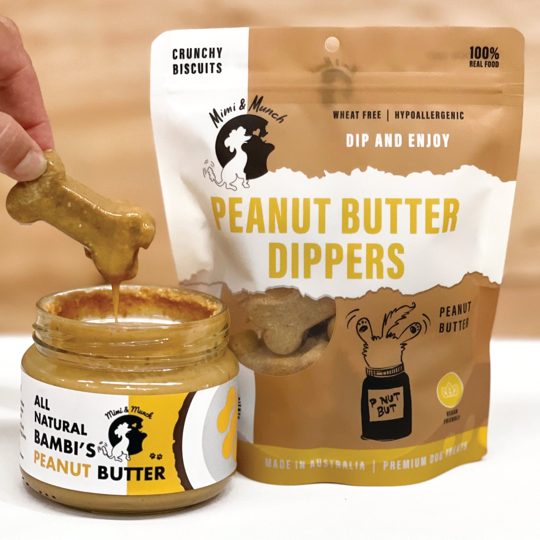 Peanut Butter Dipper Natural Dog Treats - Mimi & Munch AU - Baked Treats