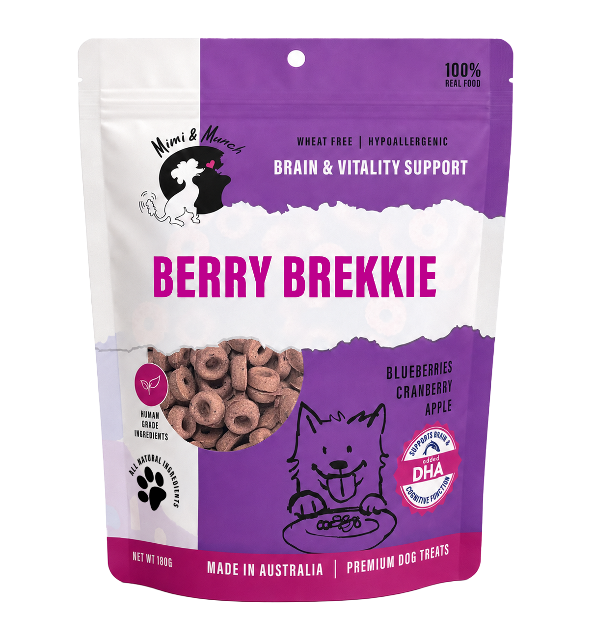 Berry Brekkie Natural Dog Treats