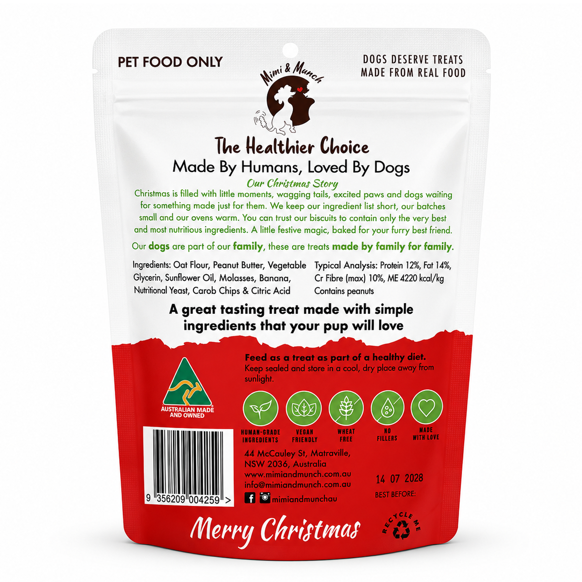 Santa's Cookies Natural Dog Treats