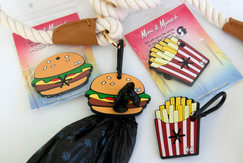 Burger Poop Pal - Hands Free Poop bag carrier - Mimi & Munch AU -