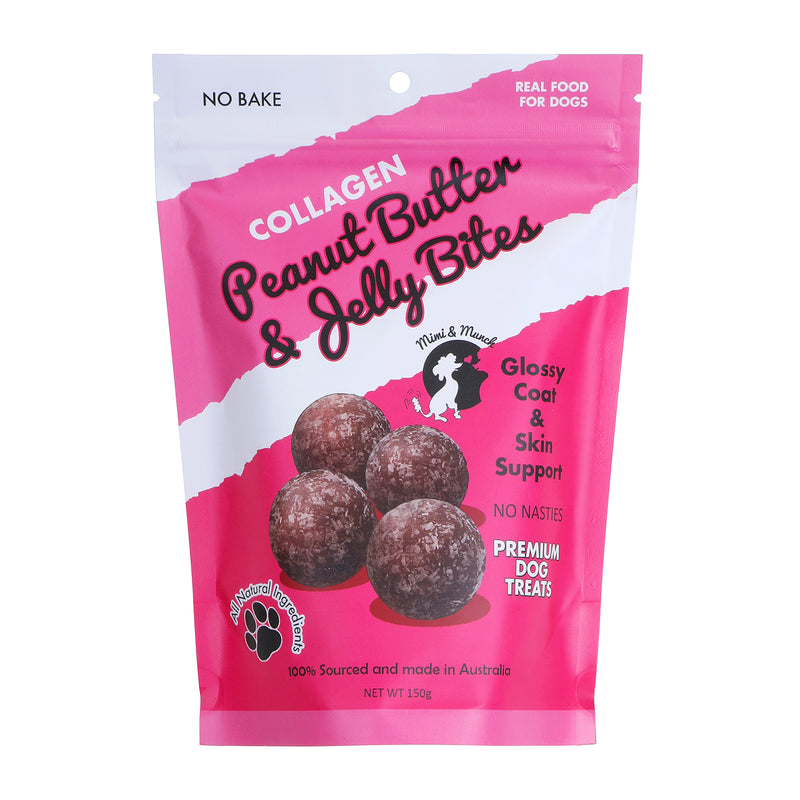 Collagen Peanut Butter & Jelly Bites - Mimi & Munch AU - Pet Supplies