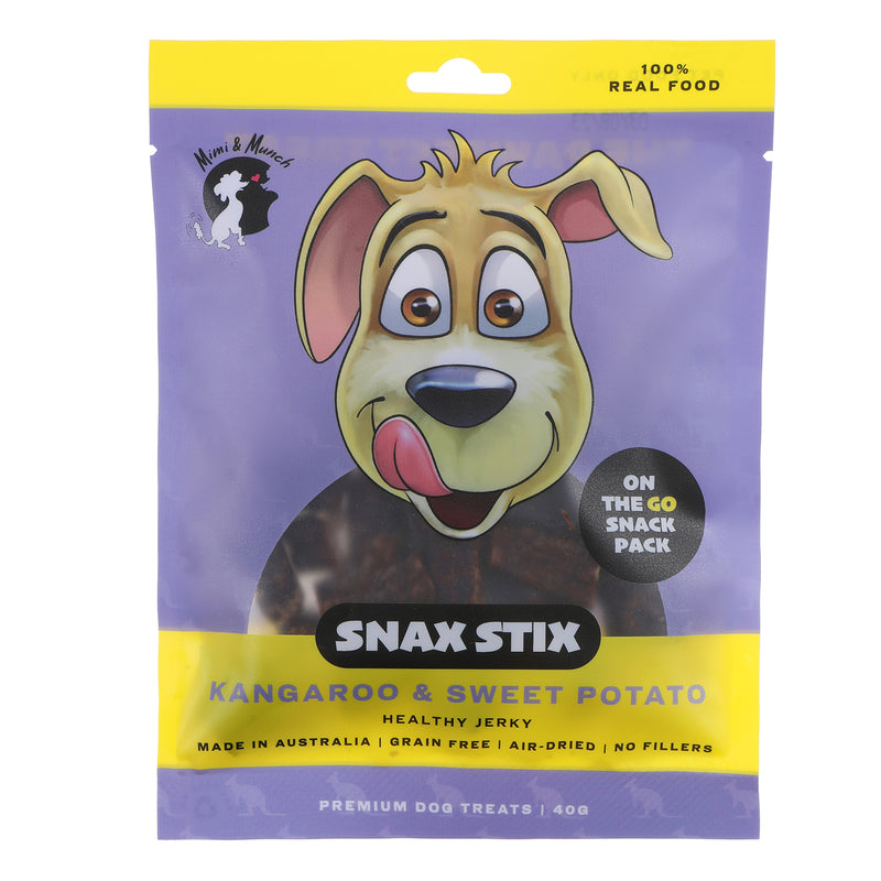 Snax Stix Kangaroo & Sweet Potato Jerky - Mimi & Munch AU -