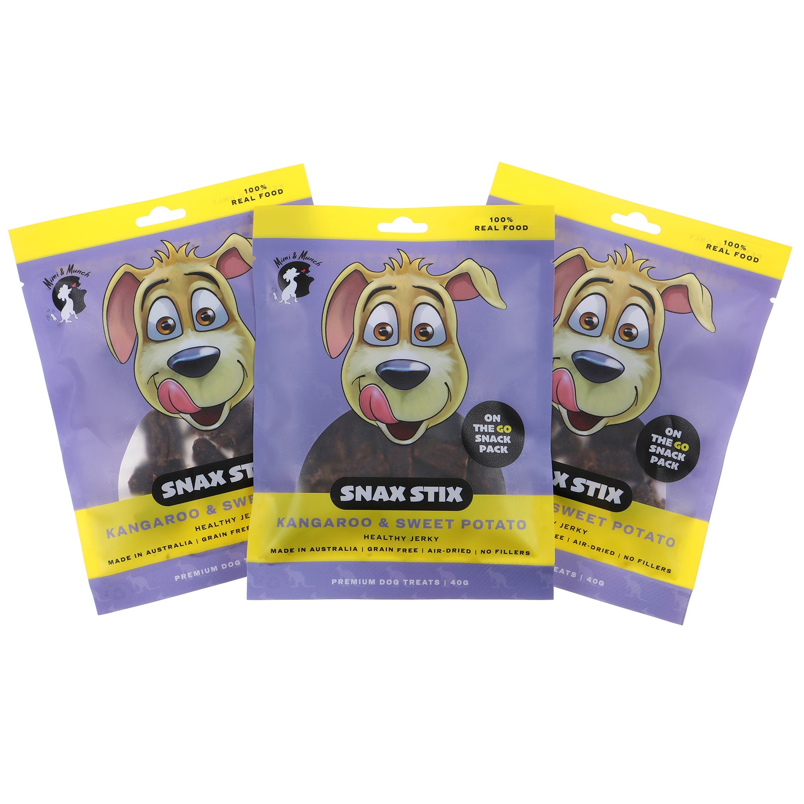 Snax Stix Kangaroo & Sweet Potato Bundle x 3 bags - Mimi & Munch AU -